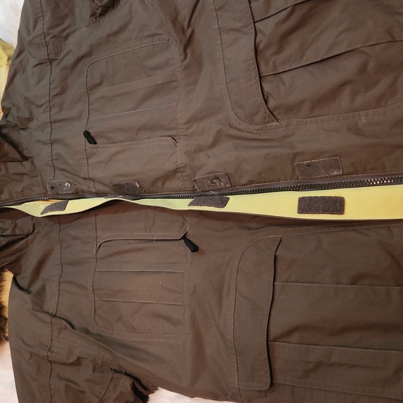 Columbia Convert jacket in olive green, detachable fur hood - Picture 3 of 14